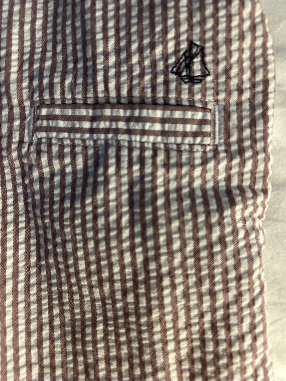 Petit Bateau Striped Seersucker Short Overalls 6 mo/67 cm unisex 100% cotton